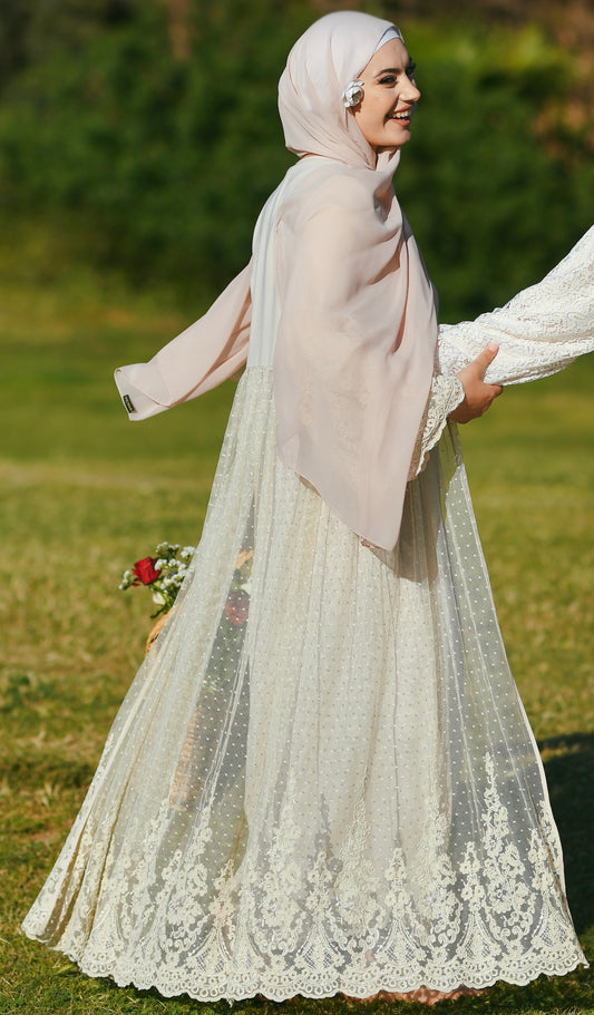 Hijab chifon rose poudré 10/3951